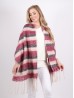 Striped Blanket Scarf W/ Tassels